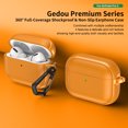 thumbnail image 2 of Leather Texture Design Case for AirPods Pro 3, Soft Silicone Shockproof Cover for Airpods Pro 3rd Generation 2025 with Carabiner, 2 of 10