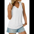 thumbnail image 3 of Camiseta Sin Mangas Estilo Bohemio con Cuello en V y Bordado de Ojales para Mujer, para Vacaciones en la Playa, Color M, 3 of 6