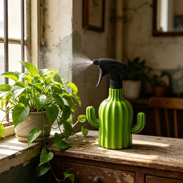 Cactus Shaped Plants Misters Spray Bottle Fine Mist Watering Can For Succulents Handheld Sprayer For Indoor Outdoor Plants Garden Tool For Cleaning