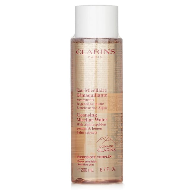 Agua micelar limpiadora Clarins Alpine Golden Gencian