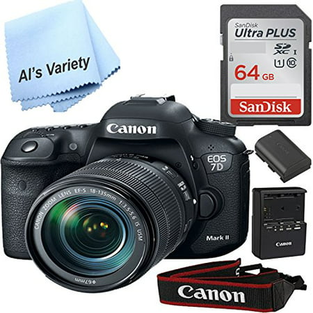 Canon 7D Mark II Digital SLR Camera with EF-S 18-135mm IS USM Lens(Black) with Free SanDisk Ultra 64GB SDHC Class 10