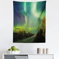 thumbnail image 1 of Surreal Tapestry, Highway Road Nordic Rays of Sky Surreal Sun Atmosphere Image, Fabric Wall Hanging Decor for Bedroom Living Room Dorm, 5 Sizes, Blue Lime and Fern Green, by Ambesonne, 1 of 1