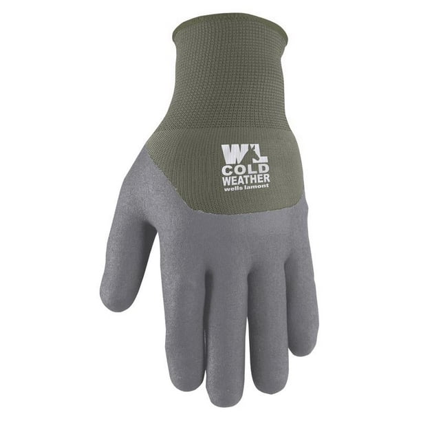 Guantes de trabajo de invierno Wells Lamont para mujer, color negro/gris, talla S