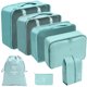 thumbnail image 1 of Travel storage bag set, digital toiletries and cosmetics refillable storage bag, clothes, shoes, luggage travel bag [7-piece set], lake blue, 1 of 5
