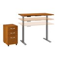 thumbnail image 3 of Move 60 Series 48W x 24D Adjustable Desk Set in Natural Cherry - Engineered Wood, 3 of 8