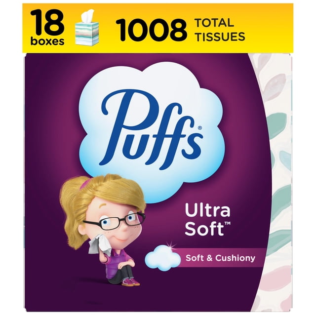 Pañuelos faciales ultrasuaves, 18 cubos, 56 pañuelos por caja