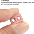 thumbnail image 4 of 0.6" Dia Cord Locks, 60 Pack Round Double Hole Stopper Elastic Cord Fastener Slider for Drawstring Bag Clothing Shoes, Pink, 4 of 5