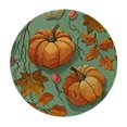 thumbnail image 4 of HAOXIT Round Tablecloth,Circular Table Cover Pumpkins and Mushrooms On Thanksgiving for Buffet Table, Home,Parties, Holiday Dinner 31-35, 4 of 8
