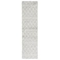 thumbnail image 2 of SAFAVIEH Berber Feride Geometric Shag Runner Rug, Light Gray/Cream, 2'2" x 9', 2 of 12