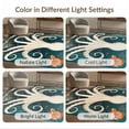 thumbnail image 7 of ODIKA 4'x6' Washable Area Rug Non-Slip, Chair-Friendly, Flatwoven Octopus Vintage Nautical Coral Reef Circle Kitchen Medallion for Home Office, Under Desk, 7 of 7