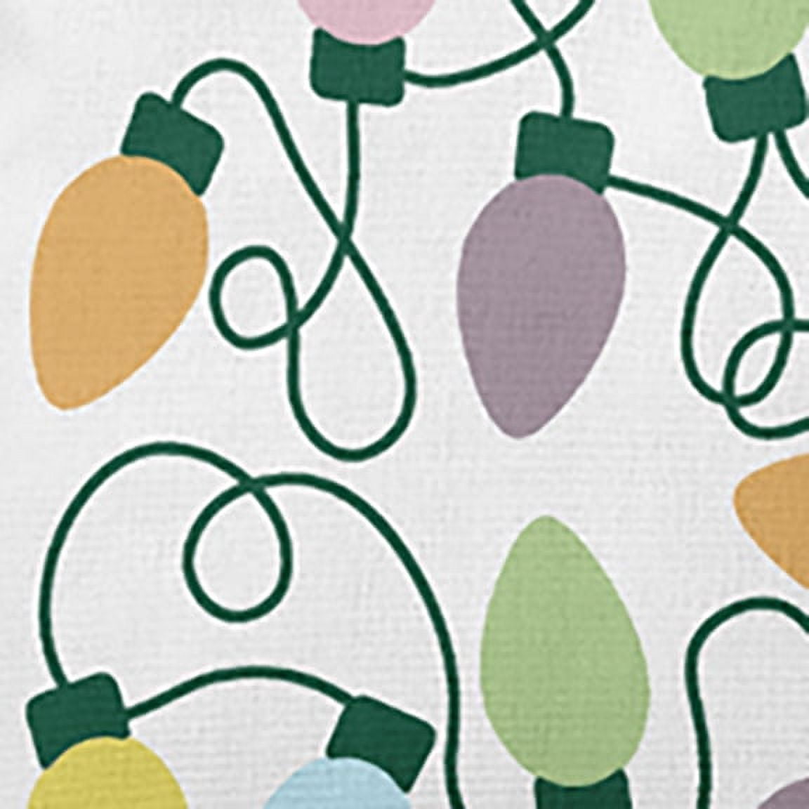 20" x 14" Simply Daisy Christmas Lights Polyester Indoor/Outdoor Pillow, Light Purple Qty 1