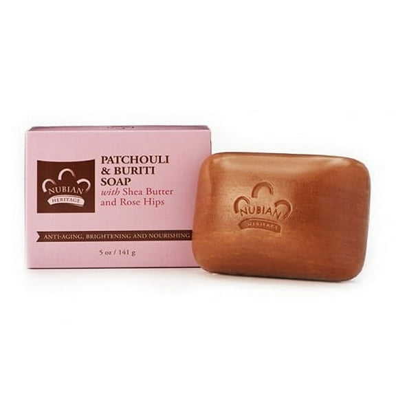 Nubian Heritage Patchouli And Buriti Bar Soap, 5 Oz, 3 Pack