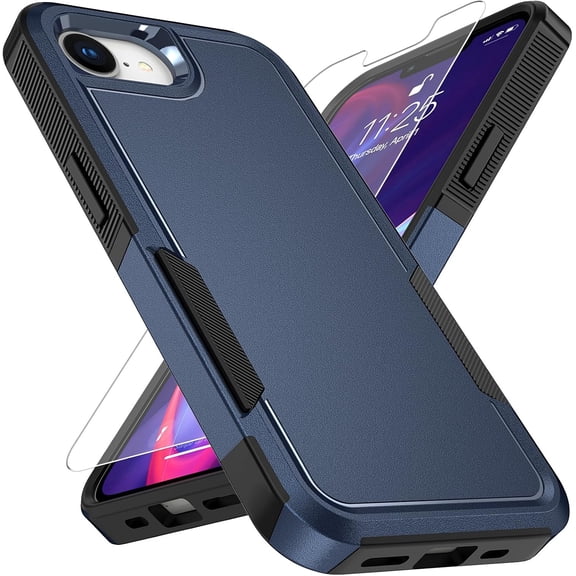 MYKOMI for iPhone 16e Case with HD Screen Protector, 10 FT Military Grade Drop Protection, Anti-Slip Phone Case