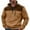 Brown, variant on ZCFZJW Fashion Mens Pullover Sweater Tops Casual Quarter Zip up Long Sleeve Basic Solid Color Athletic Sweatshirts Lightweight Comfy Stand Collor Workout Tees with Zipper Chest Pockets Brown M