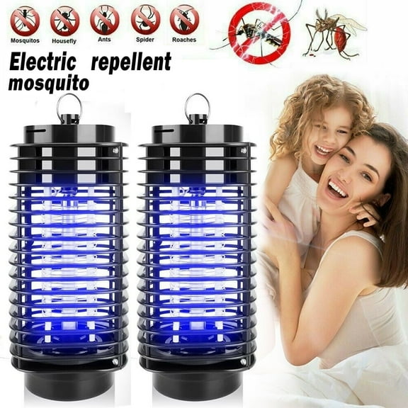 DISEN 2PACK Bug Zapper Electric Mosquito Zappers Killer Insect Fly Trap, Waterproof Electronic Light Bulb Lamp for Indoor Backyard