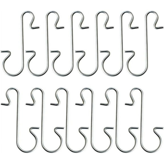 300Pcs Christmas Ornament Hooks Heavy Duty S Shaped Ornament Hangers Christmas Tree Hanger for Christmas Tree Hanging Decoration Silver