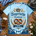 thumbnail image 2 of Telankuip Men's Traditional Bavarian Oktoberfest T Shirt Vintage Printed Classic Crew Neck Short Sleeve Graphic Tees Plus Size Loose Comfort Casual Summer Tops for Festival 1âLight Blue XXXL, 2 of 4