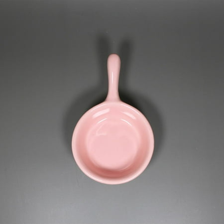 

Japanese-style Round Dish Mini Handle Dipping Sauce Small Plate Seasoning Ceramics PINK