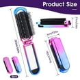 thumbnail image 3 of OPALESQUE Travel Hair Brush with Mirror,2 Pack Folding Hair Brush Travel Size Hair Massage Comb Compact Hair Brush Foldable Pocket Hairbrush for Women and Men, Hair Styling Tools (Pink & Gradient), 3 of 7