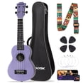thumbnail image 1 of Ukelele AODSK Concert Violet para principiantes, 23 pulgadas, con correa de nailon, 4 púas, regalo navideño, 1 of 6