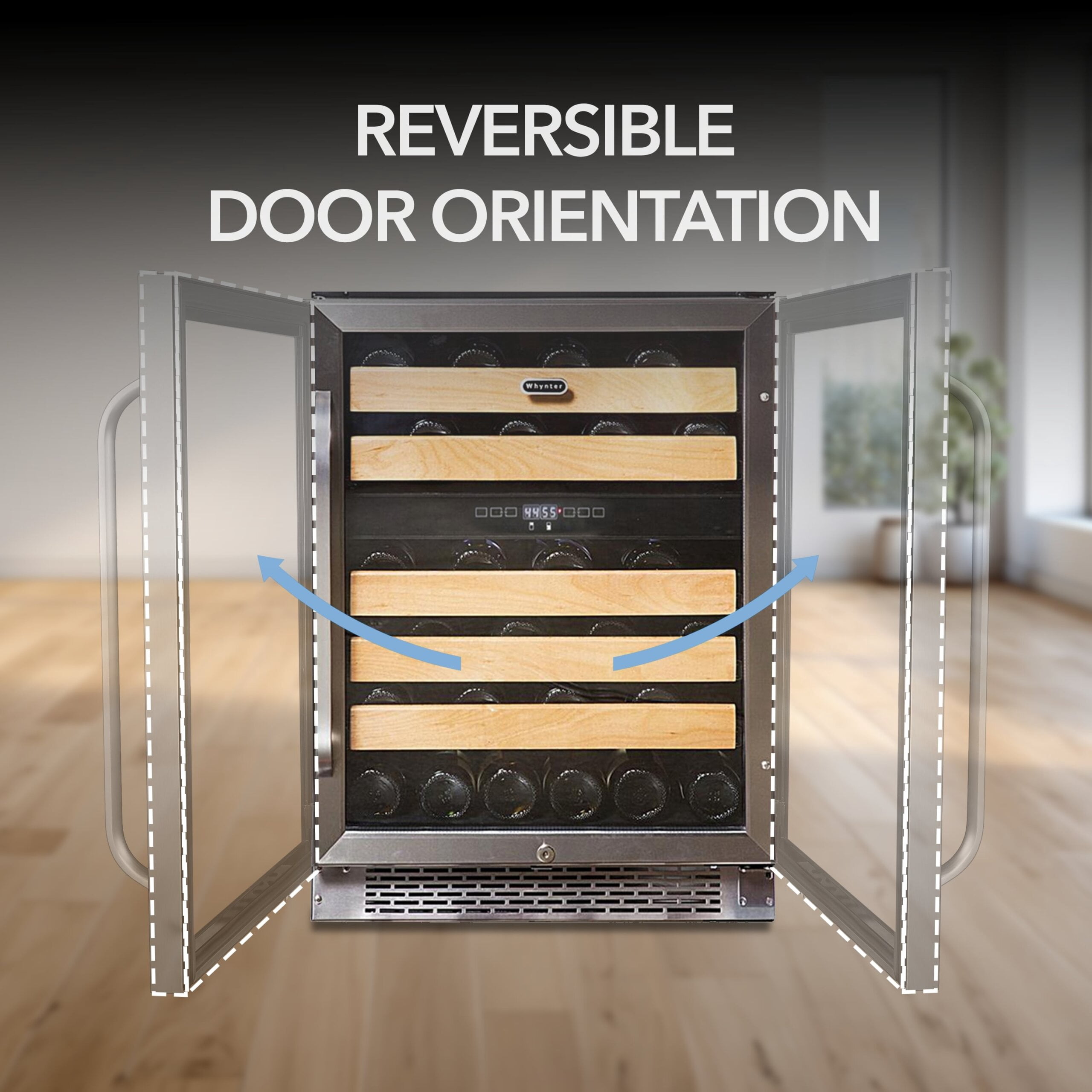 Whynter 24" 46 bottle Dual Temperature Zone Built-In Wine Refrigerator BWR-462DZ/BWR-462DZa