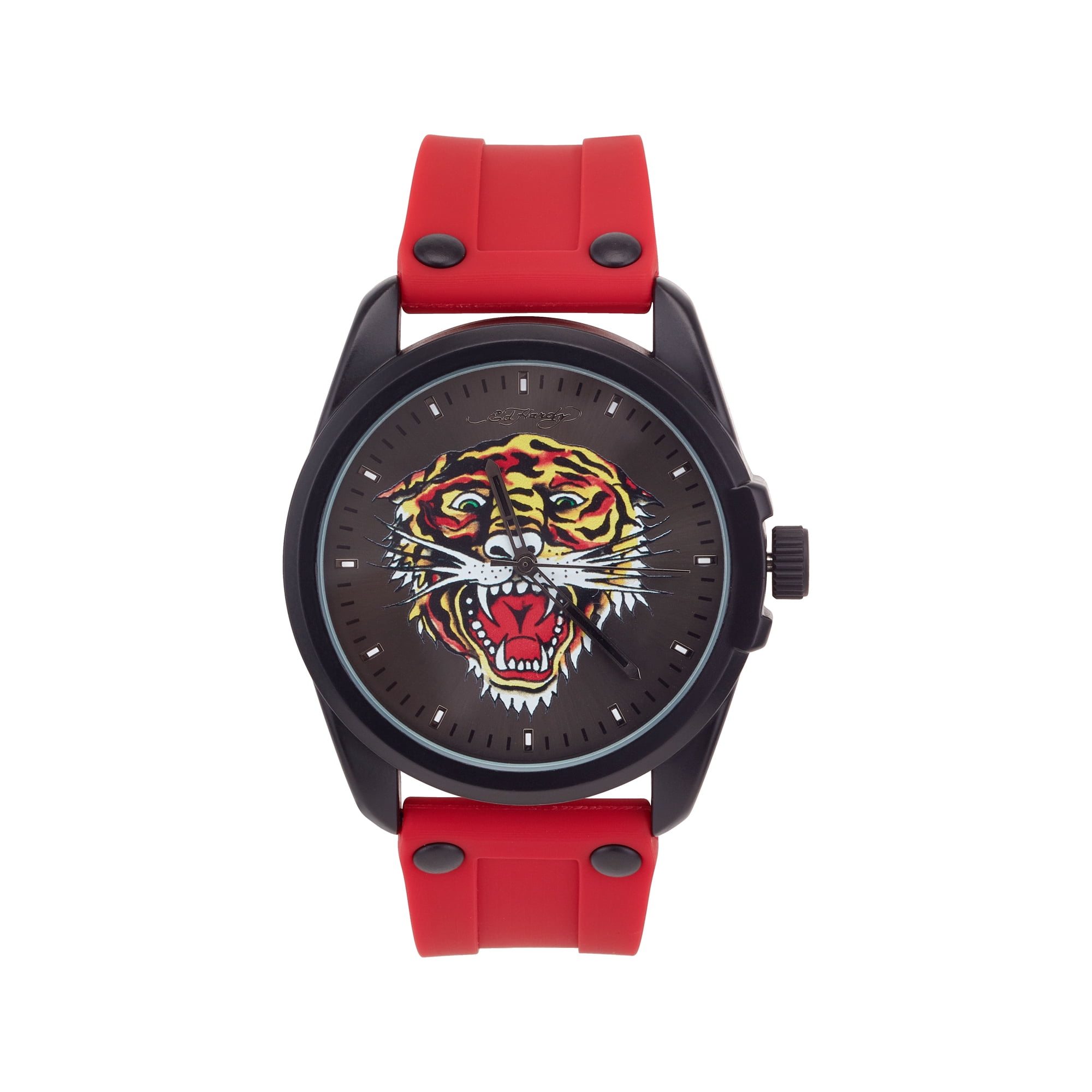 Ed Hardy Men's Matte Yellow Silicone Strap Watch 46mm - Walmart.com