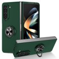 thumbnail image 1 of ELEHOLD Slim Case for Samsung Galaxy Z Fold 5 Rugged Case with Metal Ring Holder Kickstand Support Magnetic Car Mount Holder Shockproof Case for Samsung Galaxy Z Fold 5, Darkgreen, 1 of 9