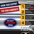 thumbnail image 6 of Republican Donald Trump 2024 Bumper Magnets – 2024 American Presidential Election, USA Flag Stars Blue and Red Stripes – for Cars, Trucks (Durable, Magnetic, Waterproof) | 4" x 6" | 2 per Pack (Set 1), 6 of 6