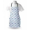 thumbnail image 3 of Indigo Apron Summer Theme Watercolor Blurry Hand Drawn Buds Flowers Roses Seem Image, Unisex Kitchen Bib Apron with Adjustable Neck for Cooking Baking Gardening, Pale Blue and White, by Ambesonne, 3 of 3
