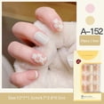 thumbnail image 4 of Set de 24 piezas cortas de uñas acrílicas, estilo dulce y fresco, 4 of 5