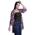 thumbnail image 3 of Moomaya Viscose Georgette Printed Short Shrug Long Sleeves Cardigans For Women, 3 of 5