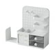 thumbnail image 1 of Organizador de escritorio con cajón, caja de almacenamiento de papelería, estante, organizador de maquillaje de tablero perforado simple para tocador, Blanco, 1 of 8