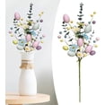 thumbnail image 3 of Easter Egg Stem Flower Pick erries Picks Spring Floral Twig Branches with Daisies and Eucalyptus Leaves for Home Party Vase Flower Arrangement Centerpiece Decor, 3 of 10