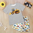 thumbnail image 2 of Boy Clothes Boys Summer Sets Kids Cartoon Printed Short-sleeved Running Suit 0 6 12 18 24 Months 2T 3T Short Pjs Boys' Clothing with Pocket Two Pieces Set, 2 of 5