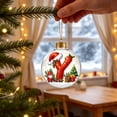 thumbnail image 3 of PLPPYFS Light Up Christmas Ornament, Christmas Holiday Letter Acrylic Ball with Warm LED, Mini Holiday Christmas Tree Hanging Decoration with Letter Scene Lighted for Window Xmas, 3 of 5