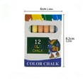thumbnail image 3 of Qyaukm 12 Pieces of Plaster Powder Ordinary Colored Chalk 12 Pieces of Drawing Board/Teaching Chalkboard Chalk Classroom, 1*Box of Chalk, 3 of 9