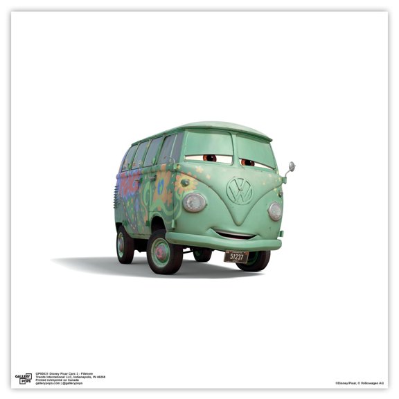 Gallery Pops Disney Pixar Cars 3 - Fillmore Wall Art, Unframed Version, 12" x 12"