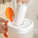 thumbnail image 4 of Hervidor de agua fría con tapa | Jarra de plástico de gran capacidad de 1.8 L para té helado y limonada | Jarra de boca ancha para bebidas frías y calientes | Asa de vertido fácil | Blanco y naranja, 4 of 6