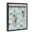 thumbnail image 2 of Stupell Industries Contemporary Twin Swimmers in Pool Black Floating Frame Canvas Art, 17 x 21, by The Prints Vibe, 2 of 8