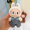 thumbnail image 3 of 17cm Labubu Doll Clothes Heartbeat Macaron Baby Pendant Clothes T-Shirt Button Up Suspender Pants Clothes Replacement Trend Gift, 3 of 5