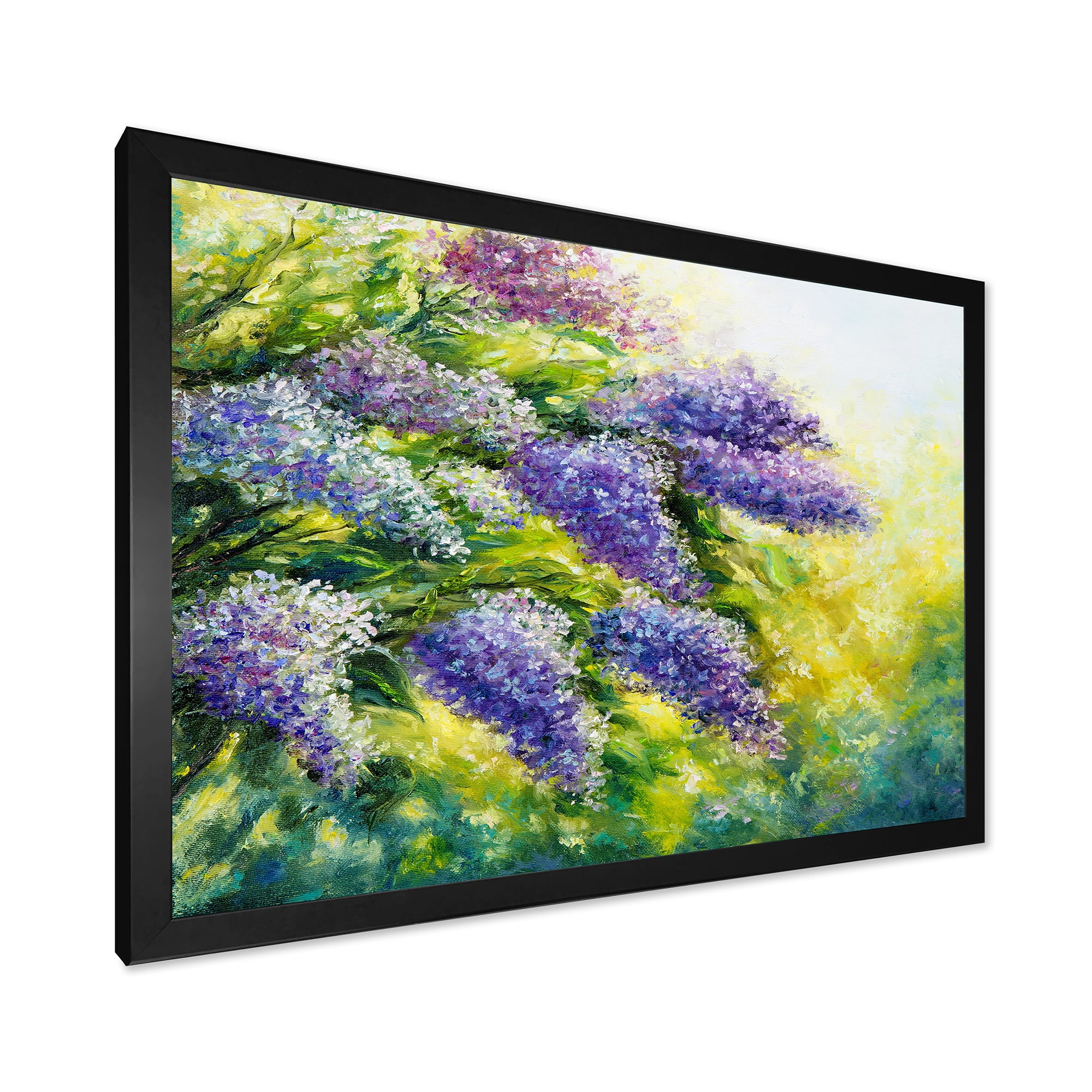 Designart 'Impressionism Lilac Tree In The Garden' Traditional Framed Art Print