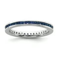 thumbnail image 1 of 925 Sterling Silver Created Sapphire Stackable Ring Birthstone September Gemstone, 1 of 7