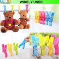 thumbnail image 2 of Large set of plastic clips for hanging, 12 cm large beach towel holders, sun loungers, pool chairs, laundry to prevent clothespins from, 2 of 3