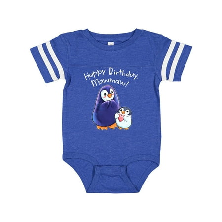 

Inktastic Happy Birthday Mawmaw!- Cute Penguins Gift Baby Boy or Baby Girl Bodysuit