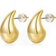 thumbnail image 1 of Lightweight Teardrop Hoop Earrings for Women - Hypoallergenic Gold Tone statement Waterdrop Dangle Earrings oversized Fashion Jewelry, 1 of 5