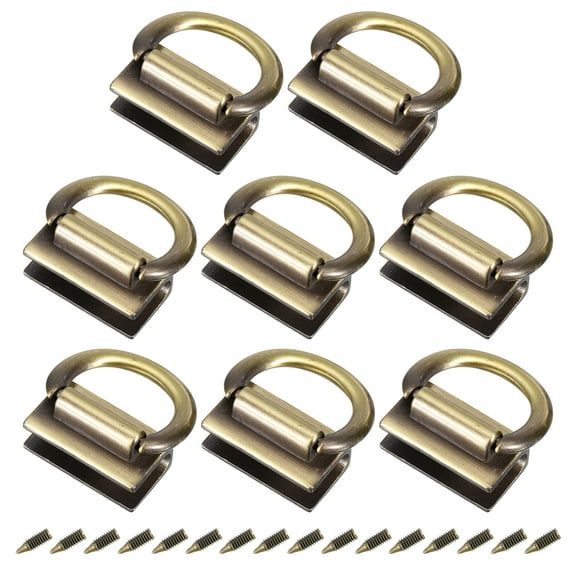 Metal Bag Connector with D Ring, 8Pack 28mm Purse Bridge Hanger Buckle with Screws (Bronze Tone)
