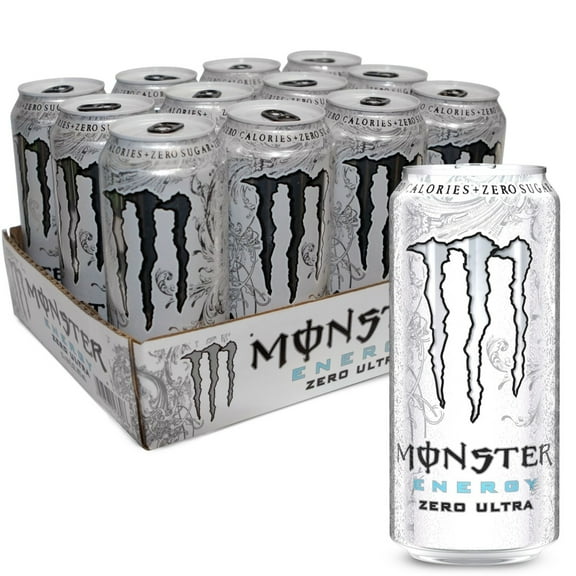 Monster Zero Ultra Energy Drink, 16 Fl Oz, 24 Ct