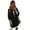 Black, variant on BAETEUY Women Winter Overcoat Turn-down Collar Double-breasted Three-quarter Sleeved Coat