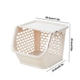 thumbnail image 3 of Openpig Plastic Stackable Storage Bins for Pantry - 2 Pack Stackable Bins For Organizing Food, Kitchen, and Bathroom Essentials, 3 of 6