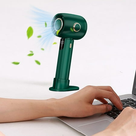 

Clearance! Blukids New High-speed Turbine Handheld Fan USB Mini Portable Rechargeable Student Desktop Small Electric Fan(Green)